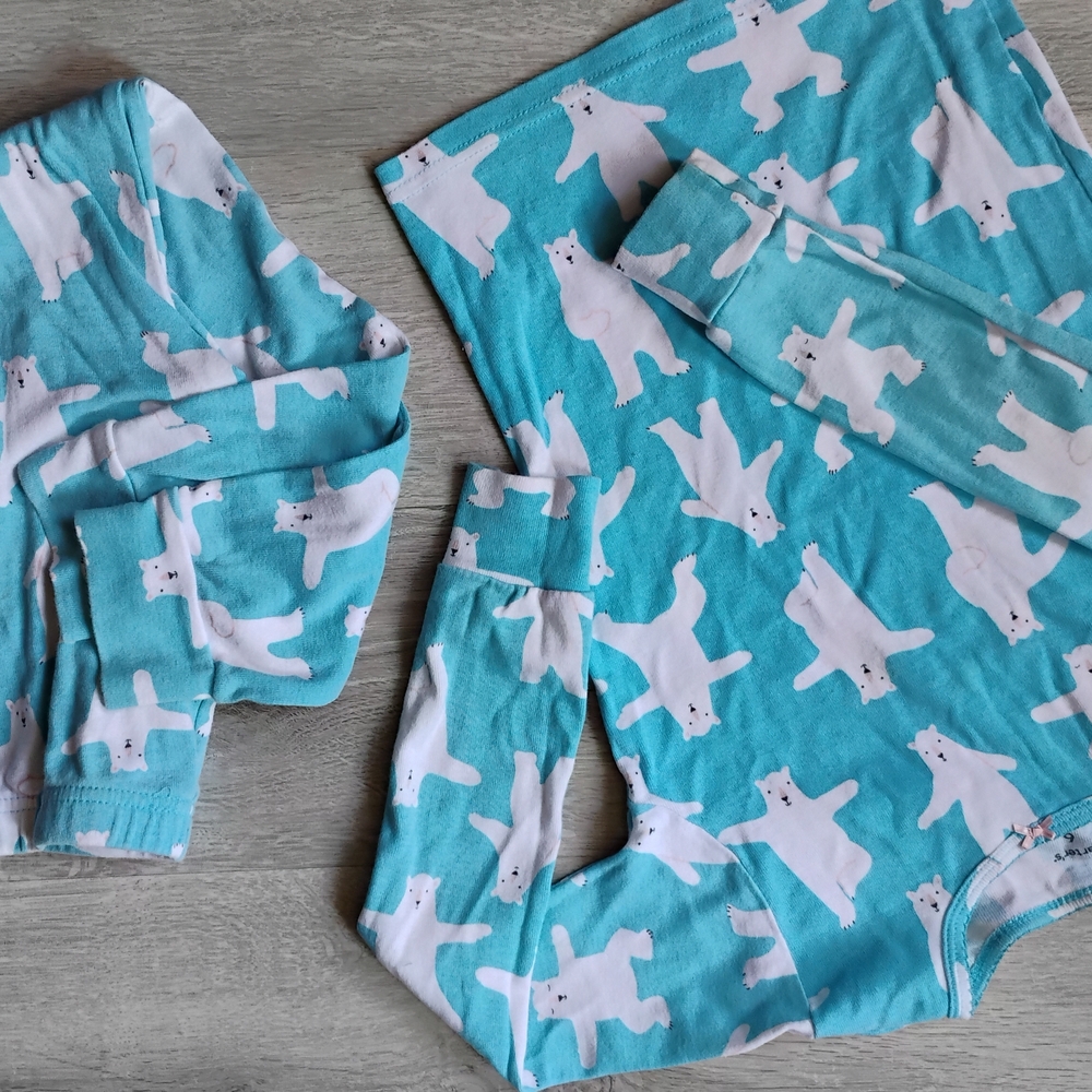 Carter's Teal Polar Bear Pajama Set